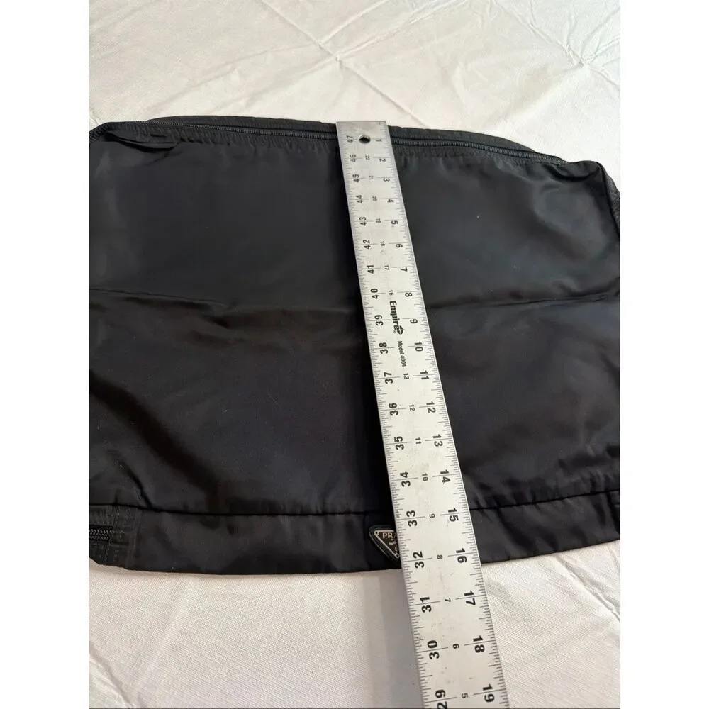 Prada Black Nylon Garment Bag Travel Suit Carrier Foldable Made In Italy